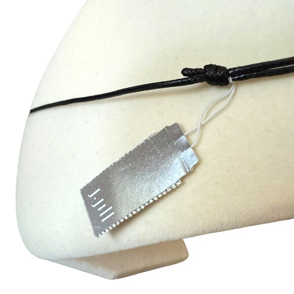 J. Jill Rhinestone Snowflake Pendant Necklace Reversible Adjustable Cord Rustic - Picture 15 of 16